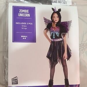 Spirit Zombie Unicorn Kids Costume - Purple and Black